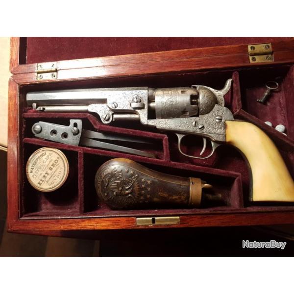 Exceptionnel Coffret Colt 1849 grav Young