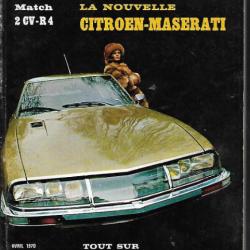 autopoche n°24 avril 1970, 2 cv citroen renault 4, buggy, vw 181, citroen sm, alfa roméo montréal