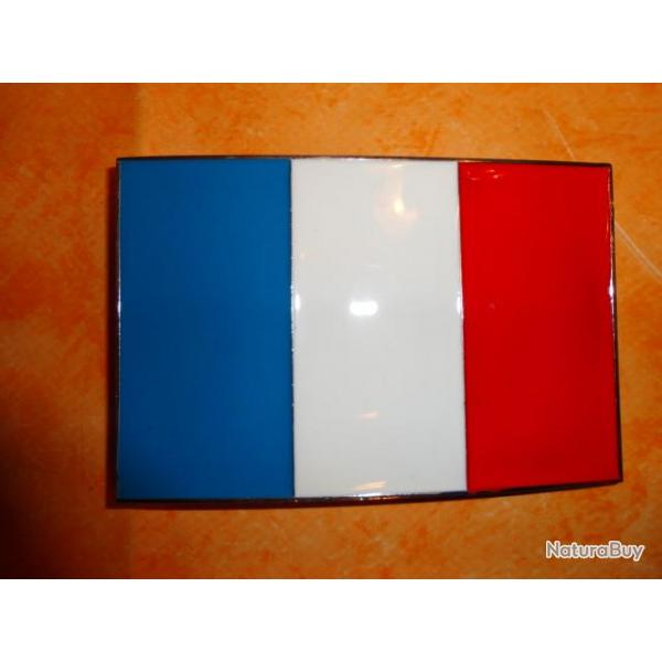 Boucle de Ceinturon tte  drapeau Franais