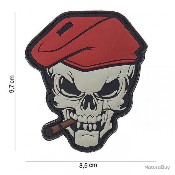 Patch 3D PVC " skull cigare "-  velcro  -