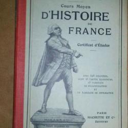 Livre ancien COURS MOYEN D'HISTOIRE DE FRANCE 1910
