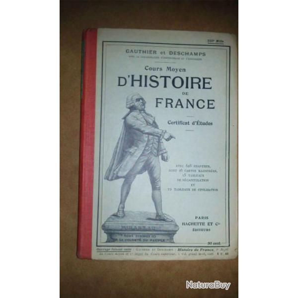 Livre ancien COURS MOYEN D'HISTOIRE DE FRANCE 1910