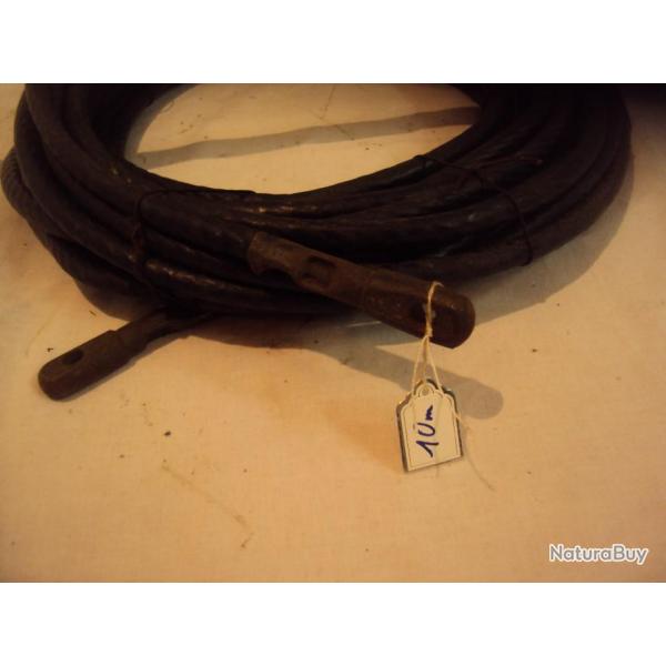 Cble pour armes,  fusil ou pistolet  , Militaire.  trs difficile  couper .  noir 10  mtres