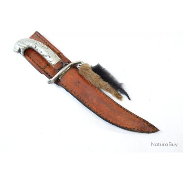 Couteau de chasse indien (Indes) avec tui personnalis