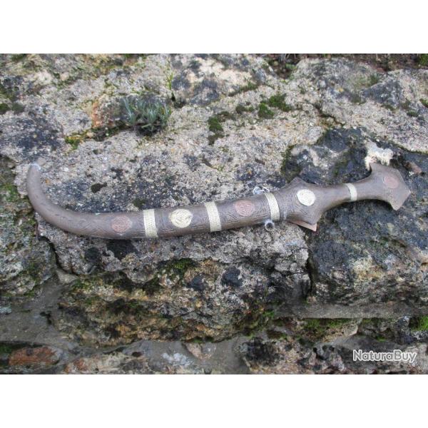 poignard couteau marocain ancien 38 cm koumia oriental
