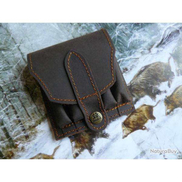 ///////   Belle cartouchire cuir luxe 5 balles grande chasse.