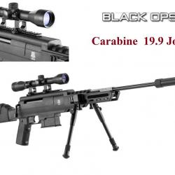 Carabine à plomb BLACK OPS  Type sniper / Cal 4.5 mm  19.9 Joules pour tir sportif