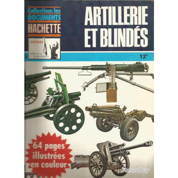 les documents hachette n 12 , artillerie et blinds , canons