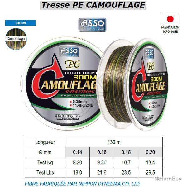 TRESSE PE CAMOUFLAGE ASSO 0.14 mm