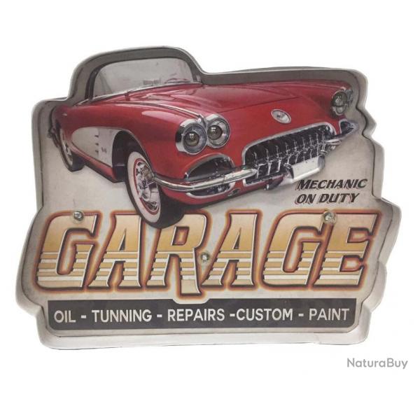 Enseigne vintage 3D  Led / Garage Mechanic on Duty