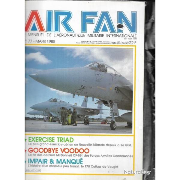 air fan n77 aronautique militaire internationale ,derniers mcdonnell cf-101 armes canadiennes