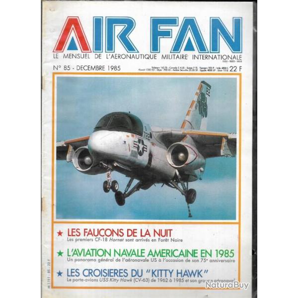 air fan 85. mensuel de l'aronautique militaire internationale porte avions kitty hawk de 1962 