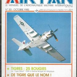 air fan n° 83. mensuel de l'aéronautique militaire internationale avions de collection en france,