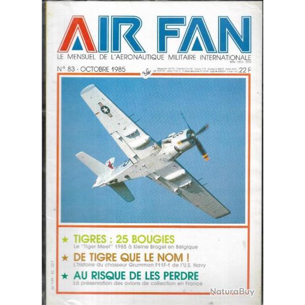 air fan n 83. mensuel de l'aronautique militaire internationale avions de collection en france,