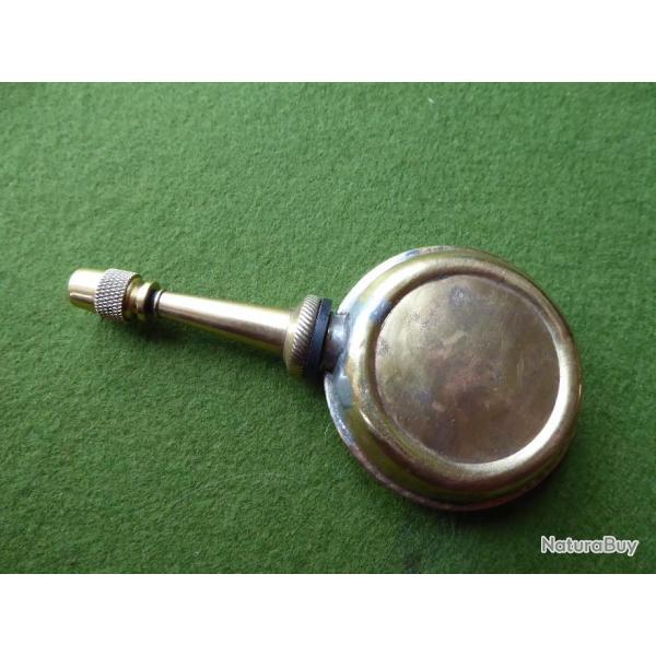belle  burette a huile en laiton avec bouchon  12 cm