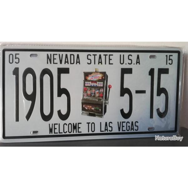 Rare plaque tle WELCOME LAS VEGAS NEVADA USA style EMAIL 15X31cm vintage 1905