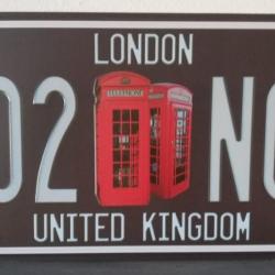 Rare plaque tôle LONDON LONDRES style EMAIL 15X31cm vintage N0206 UNITED KINGDOM
