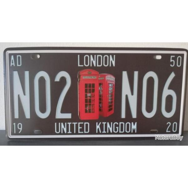 Rare plaque tle LONDON LONDRES style EMAIL 15X31cm vintage N0206 UNITED KINGDOM