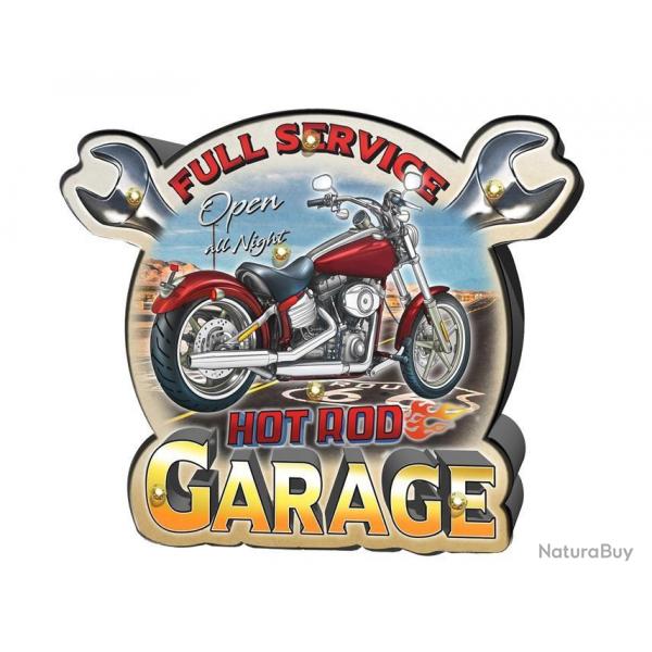Enseigne vintage 3D  Led / Full Service Hot Rod Garage