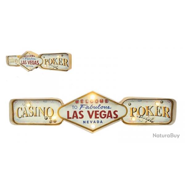 Enseigne vintage 3D  Led / Casino Poker