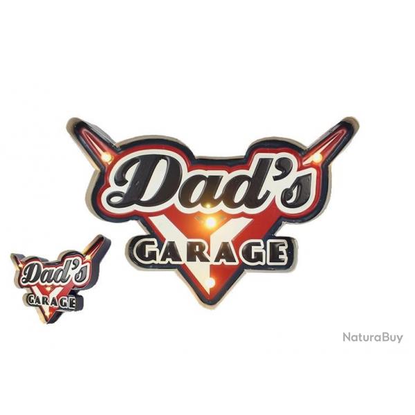 Enseigne vintage 3D  Led / Dad?s Garage