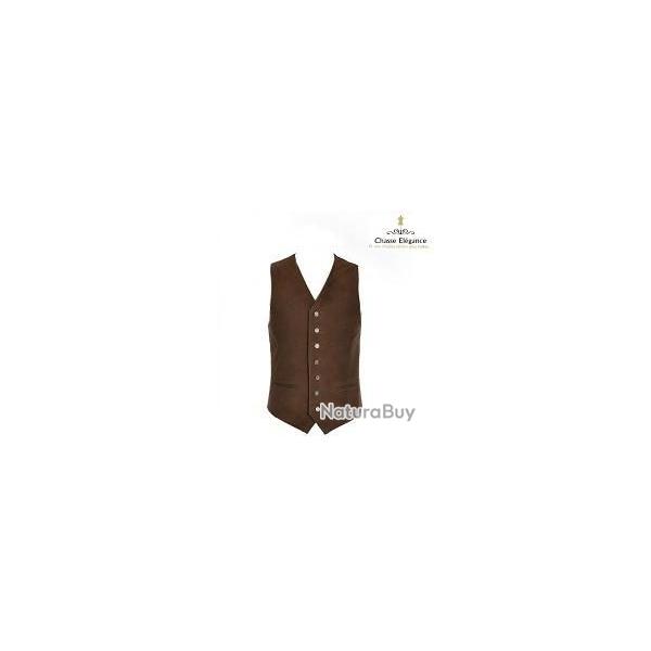 Gilet en cuir d'aprs-chasse Chasse Elgance Rf CE50