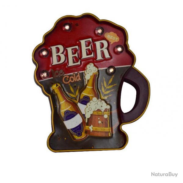 Enseigne vintage 3D  Led / Beer Ice Cold