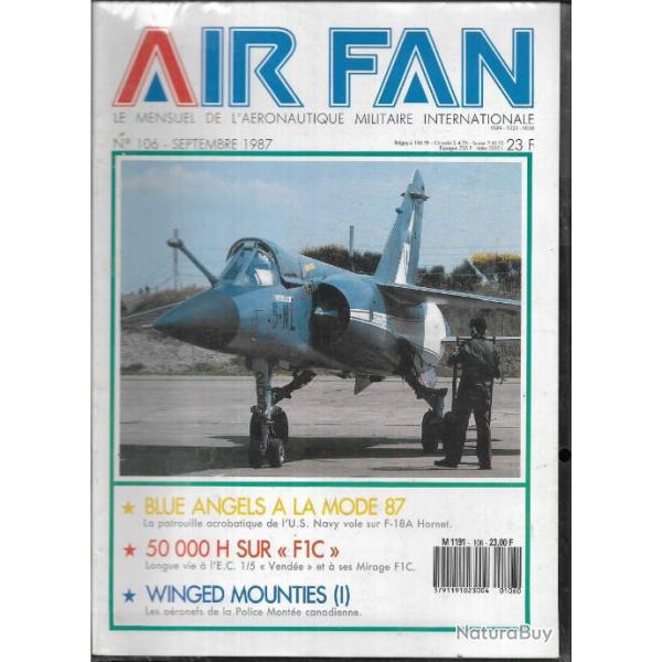 air fan n106 . revue de l'aviation , blue angels us navy f-18a hornet, police monte canadienne