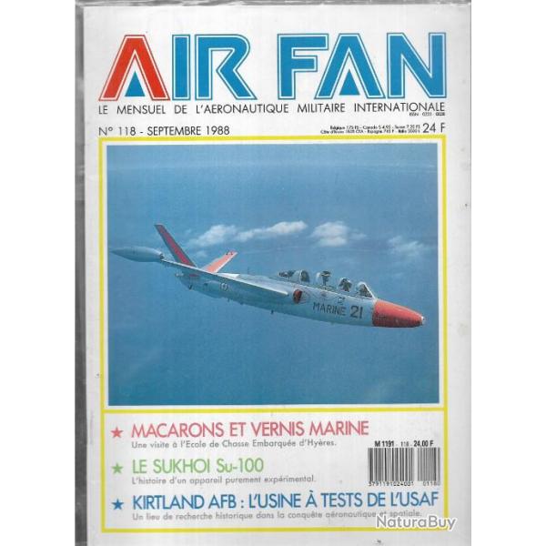 air fan 118 . revue de l'aviation , sukhoi su-100, cole de chasse d'hyres, usine  tests usaf