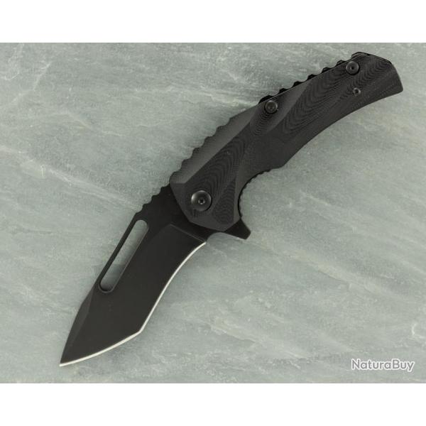 Couteau Brous Blade Reloader Tanto Lame Acier D2 Acid Wash Manche Polymer Linerlock BRBM003A