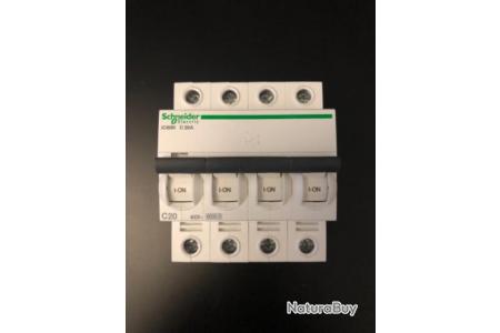 Schneider Electric - Acti9, iC60N disjoncteur 4P 20A courbe C - A9F77420 :  : Bricolage