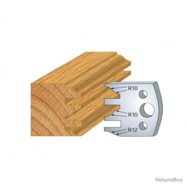 Jeu de 2 contre-fers profils Ht.40 mm N124 Leman