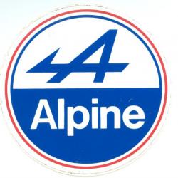 Autocollant sticker ALPINE 10 cms ( Renault A310 A110 berlinette R5 R8 vhc rallye