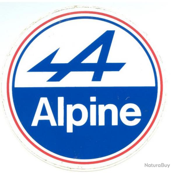 Autocollant sticker ALPINE 10 cms ( Renault A310 A110 berlinette R5 R8 vhc rallye