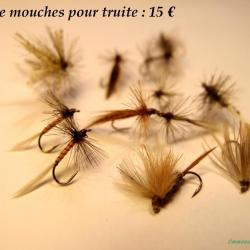 Lot mouches sèches pour truites - idéal pour débutant