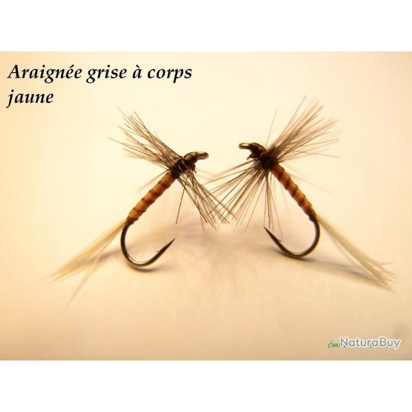 Lot de 8 mouches araignes - mouches sches