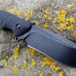 Couteau SRM Knives S745-GB Lame Acier 14C28N Manche G-10 Abs Sheath SRMK934