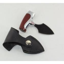 Briquet-Couteau Poing Américain Push Dagger Brass Knuckle Knife Lighter + Etui Simili Cuir