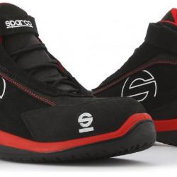 Chaussures de sécurité S3 hautes Sparco Teamwork Racing Evo Noir Rouge