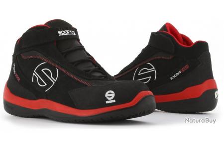 Chaussures de sécurité Racing Evo Noir et rouge - Sparco