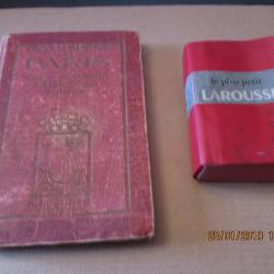 1 petit livres sur paris et 2 petit larousse +un dictionnaire francais anglais +petit livre rouge