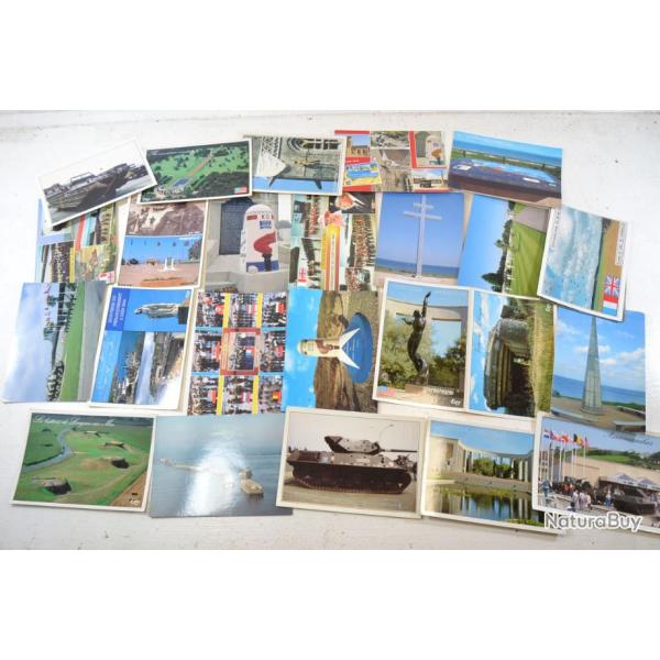 Lot cartes postales Normandie, anniversaires du dbarquement, St Mre l'Eglise, Arromanche...(lot A)