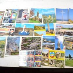 Lot cartes postales Normandie, anniversaires du débarquement, St Mère l'Eglise, Arromanche...(lot E)
