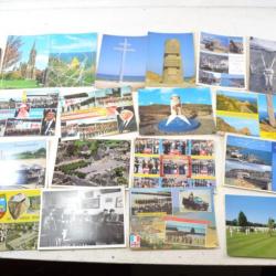 Lot cartes postales Normandie, anniversaires du débarquement, St Mère l'Eglise, Arromanche...(lot F)