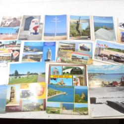 Lot cartes postales Normandie, anniversaires du débarquement, St Mère l'Eglise, Arromanche...(lot G)