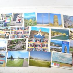 Lot cartes postales Normandie, anniversaires du débarquement, St Mère l'Eglise, Arromanche...(lot I)