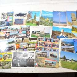 Lot cartes postales Normandie, anniversaires du débarquement, St Mère l'Eglise, Arromanche...(lot J)