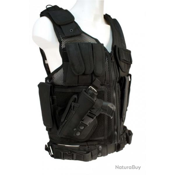 ( UTG - Gilet Noir avec holster)UTG - Gilet Noir avec holster