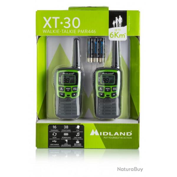 ( Talkies Walkies XT.30 Midland)Paire de talkies walkies XT30 PMR 446