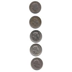 Pièce de Monnaie Suisse Lot De 5 Pièces de 5 Centimes Helvetia